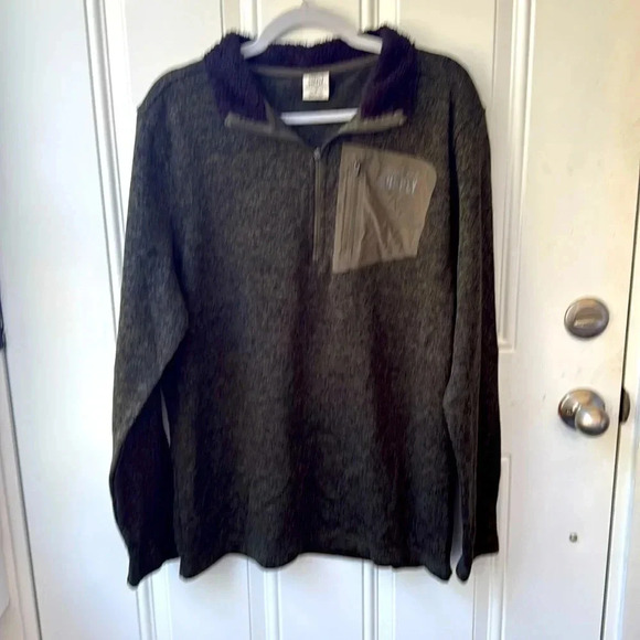 London fog supply company men’s pullover size medium, utility green and black - Picture 1 of 5